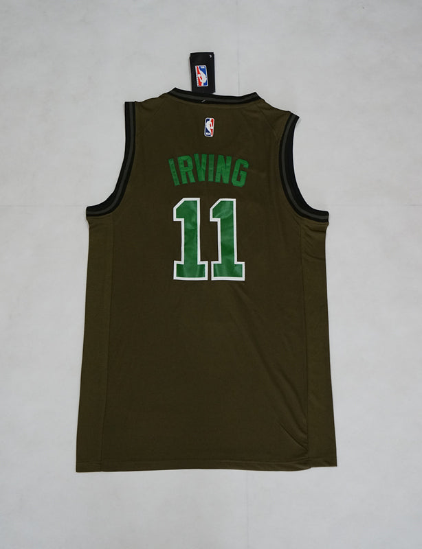 Men's Boston Celtics Kyrie Irving #11 NBA Swingman Jersey - Army Green