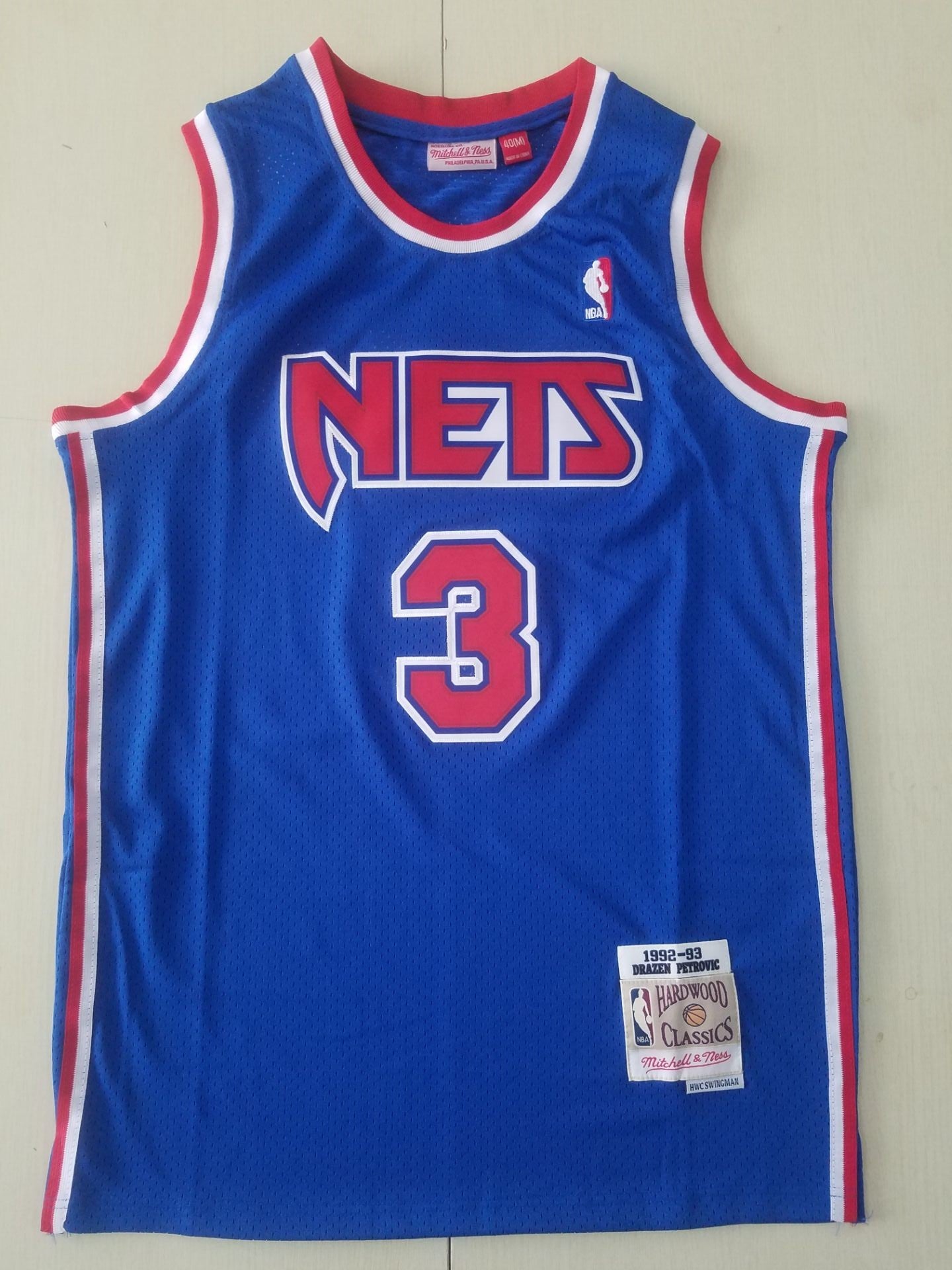 Men's Brooklyn Nets Drazen Petrovic 1992-93 Hardwood Classics Swingman Jersey