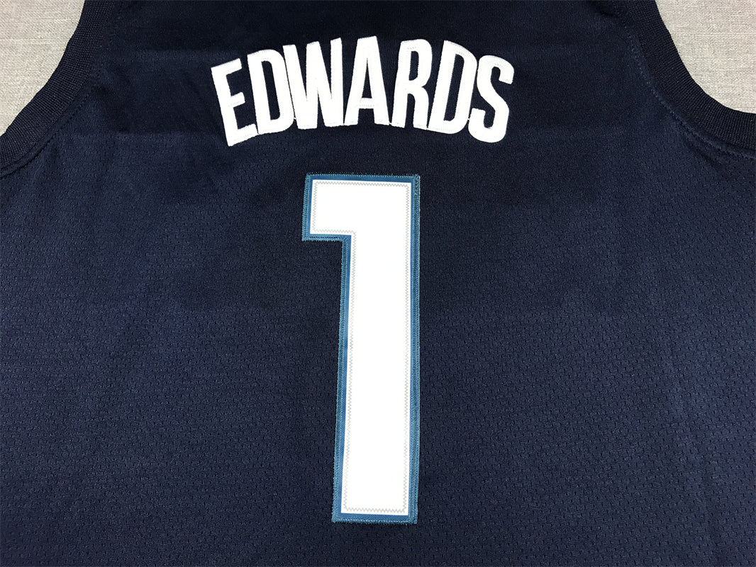 Men's Minnesota Timberwolves Anthony Edwards #1 Navy 2022/23 Swingman Jersey - Icon Edition