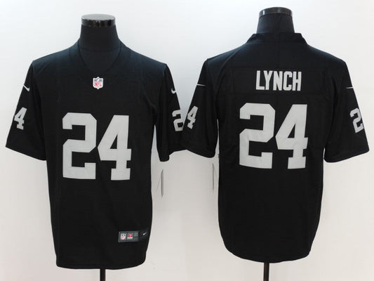 Men's Las Vegas Raiders Marshawn Lynch #24 Black Game Jersey