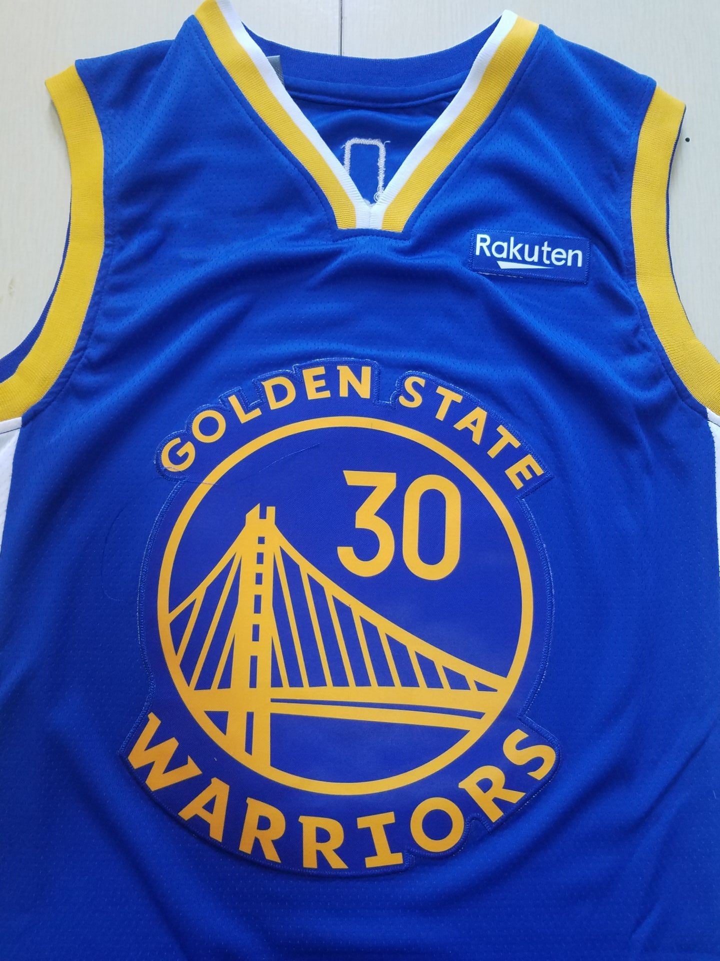 Men's Golden State Warriors Stephen Curry Fast Break Replica Player Team Jersey