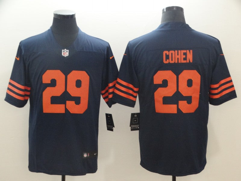 Men's Chicago Bears Tarik Cohen #29 Navy Game Jersey