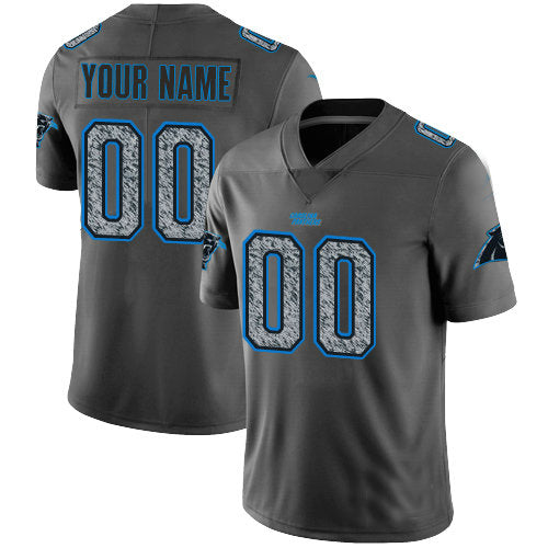 Custom Carolina Panthers Gray Static Vapor Untouchable Limited Jersey American Stitched Jersey Football Jerseys