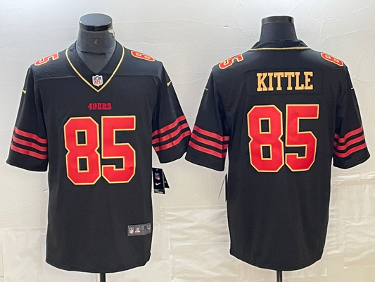 Men's San Francisco 49ers George Kittle #85 Black Vapor F.U.S.E. Limited Jersey