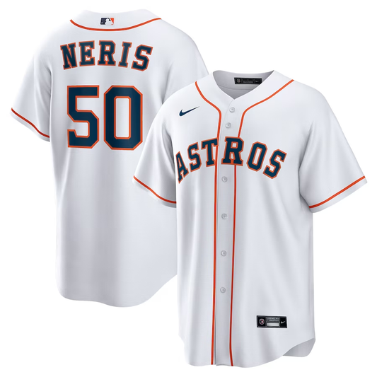 Men's Houston Astros Hector Neris #50 White Home Replica Player Jersey