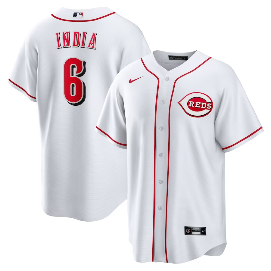 Men's Cincinnati Reds Jonathan India #6 White Replica Player Jersey