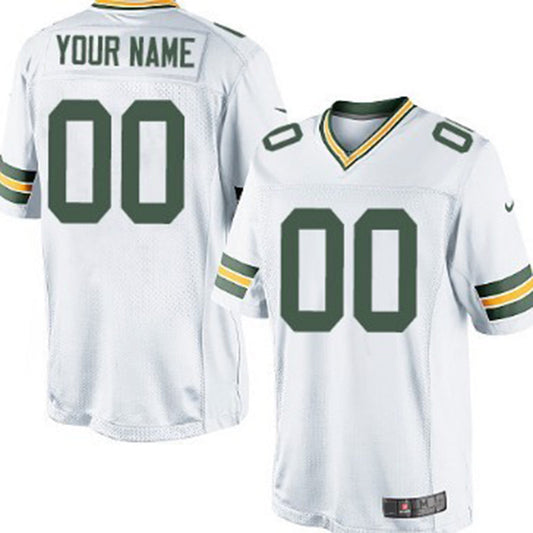 Custom Green Bay Packers White Limited Jersey Stitched American Football Jerseys