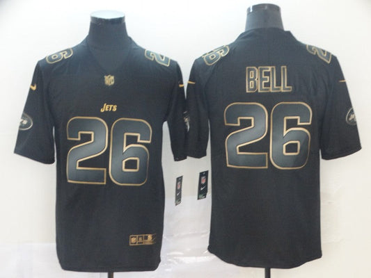 Men's New York Jets Le'Veon Bell #26 Black Game Player Jersey