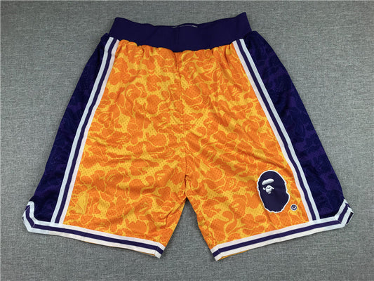 Men's Los Angeles Lakers Yellow Basketball Shorts