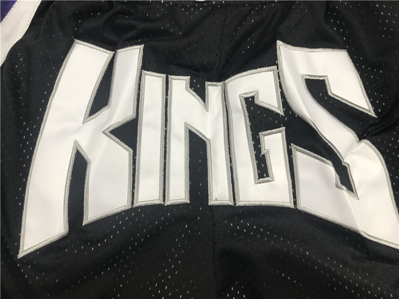 Men's Sacramento Kings 1998-99 Black Hardwood Classics Basketball Shorts