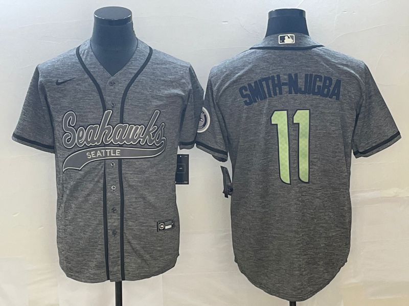 Men's Seattle Seahawks Jaxon Smith-Njigba #11 Gray Player Jersey Joint Edition