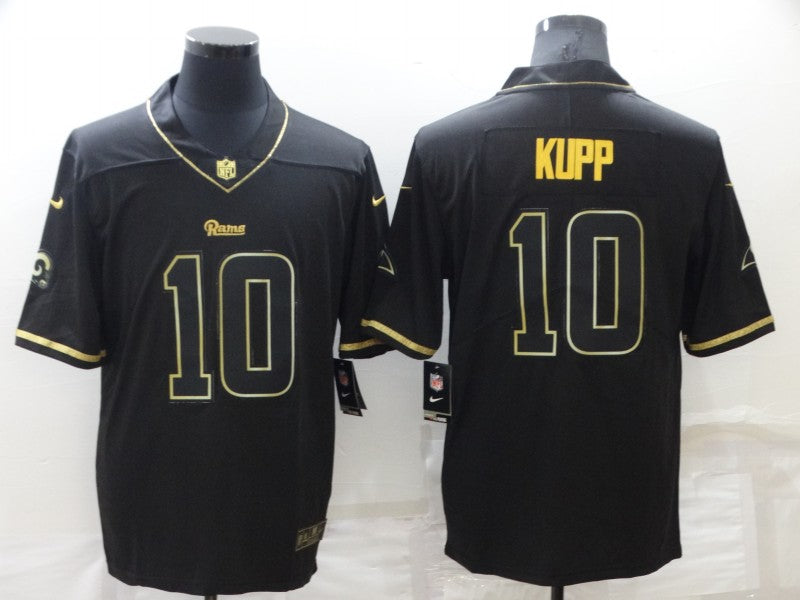 Men's Los Angeles Rams Cooper Kupp #10 Black Game Player Jersey