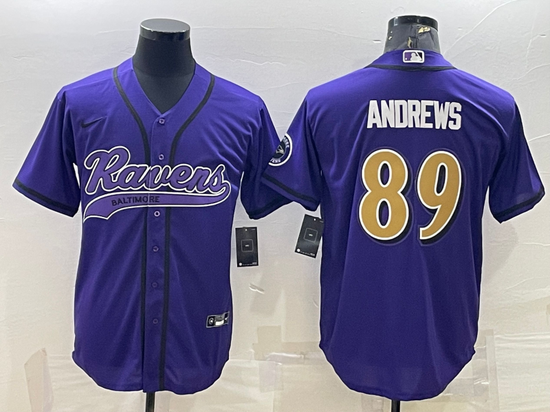 Men's Baltimore Ravens Mark Andrews #89 Purple Player Jersey Joint Edition