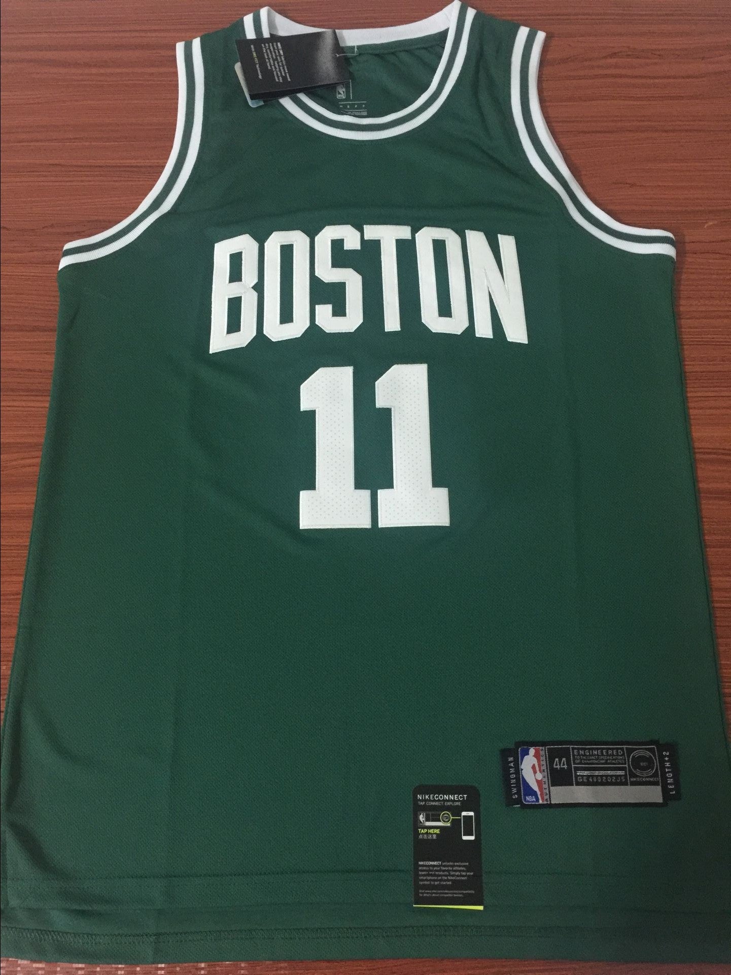 Men's Boston Celtics Kyrie Irving #11 NBA Green Swingman Player Jersey