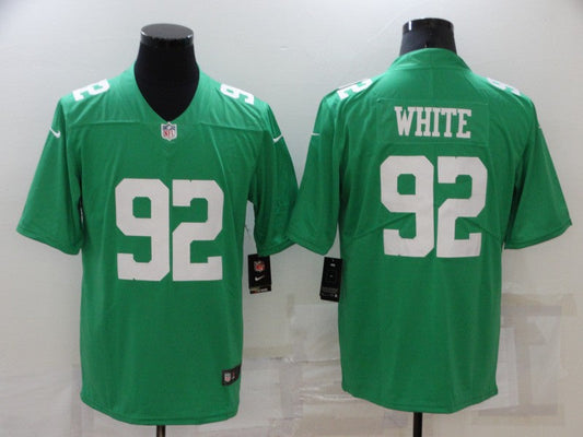 Men's Philadelphia Eagles Reggie White #92 Green Game Jersey