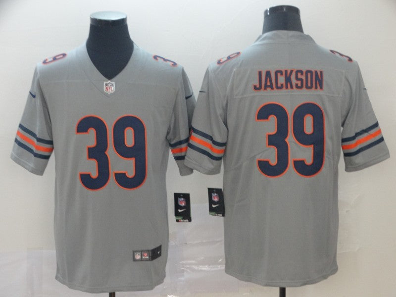 Men's Chicago Bears Eddie Jackson #39 Gray Game Jersey