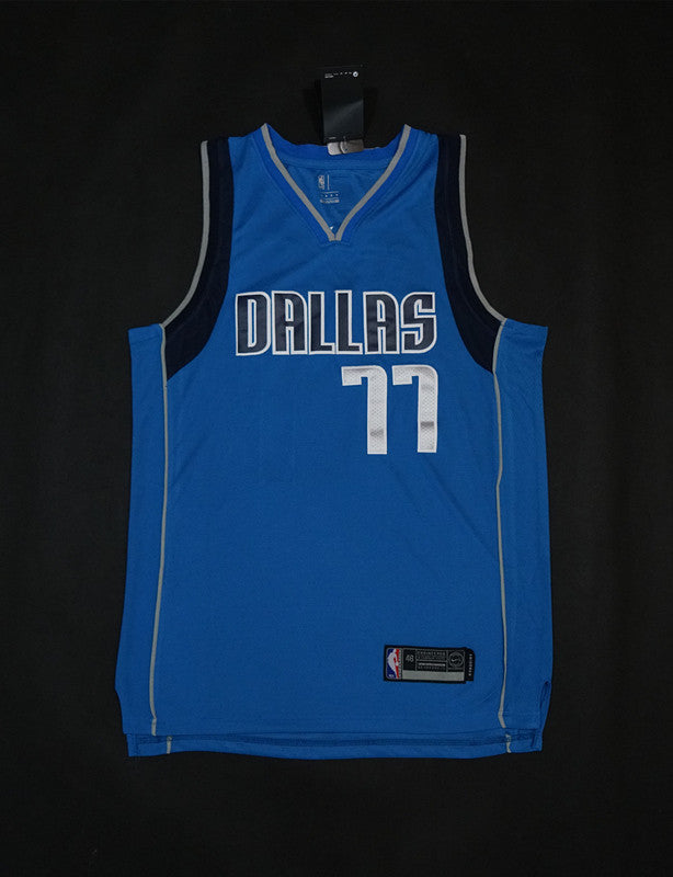 Men's Dallas Mavericks Luka Doncic #77 NBA Blue Replica Jersey