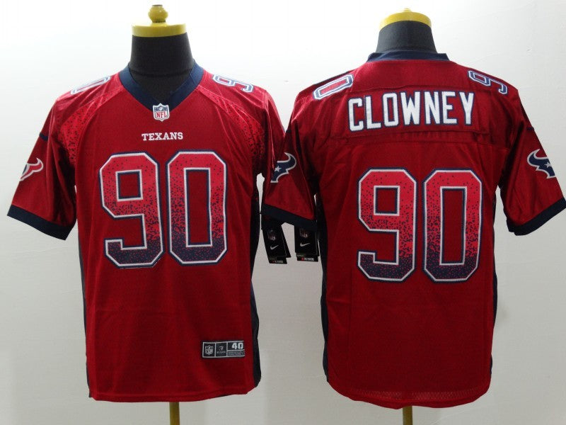 Men's Houston Texans Jadeveon Clowney #90 Red Game Jersey