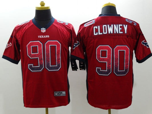 Men's Houston Texans Jadeveon Clowney #90 Red Game Jersey