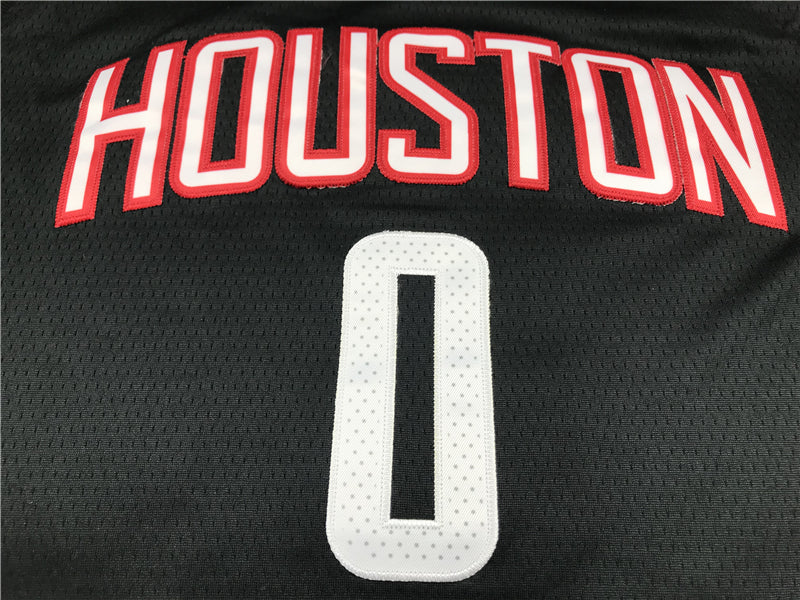 Men's Houston Rockets Russell Westbrook #0 NBA Black Classics Swingman Jersey