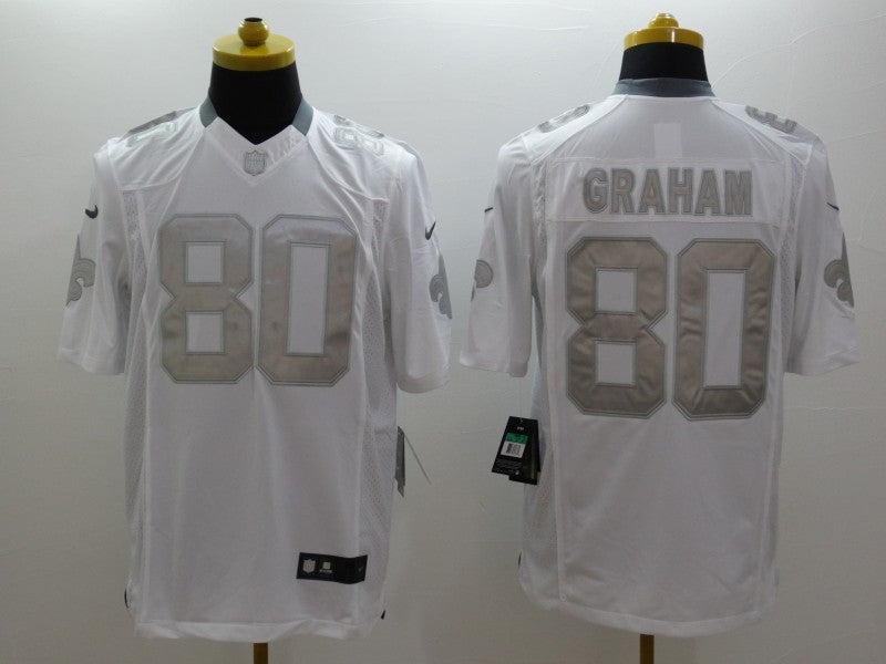 Men's New Orleans Saints Jimmy Graham #80 White Game Jersey