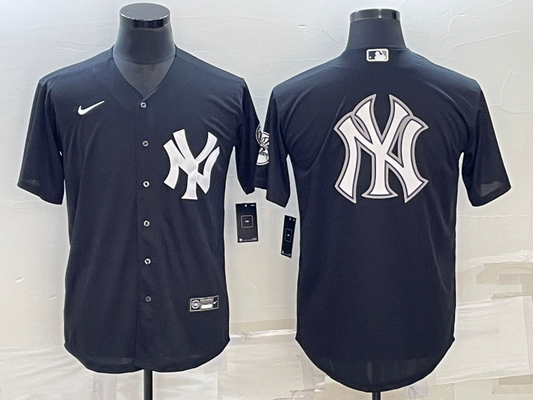 Men's New York Yankees Black Replica Player Jersey