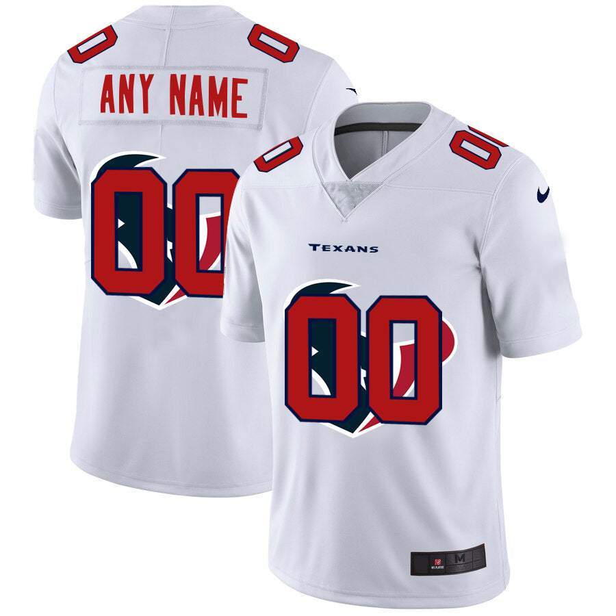 Custom Houston Texans White Team Big Logo Vapor Untouchable Limited Jersey Stitched American Football Jerseys