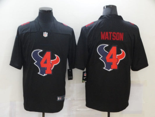 Men's Houston Texans #4 Deshaun Watson Black Game Jersey