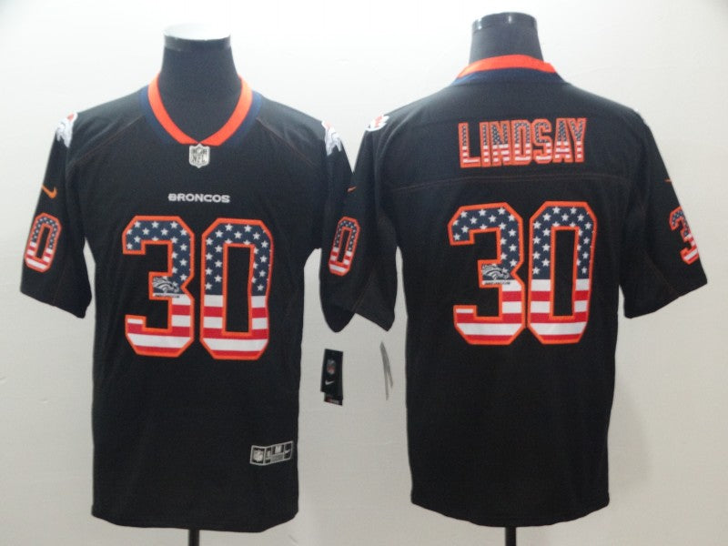 Men's Denver Broncos Phillip Lindsay #30 Black Alternate Game Jersey