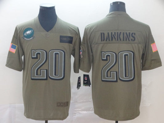 Men's Philadelphia Eagles Brian Dawkins #20 Brown Game Jersey