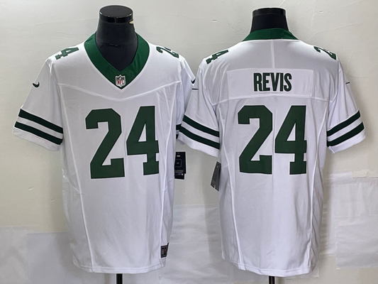 Men's New York Jets Darrelle Revis #24 White Legacy Vapor F.U.S.E. Limited Jersey