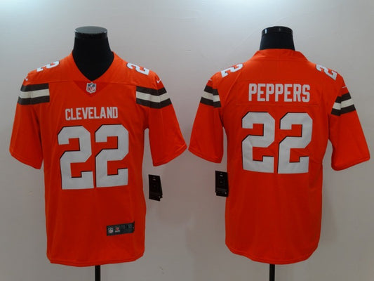 Men's Cleveland Browns Jabrill Peppers #22 Orange Game Jersey