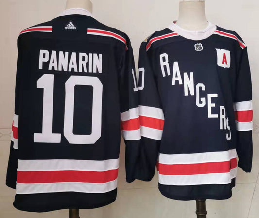 Men's New York Rangers Artemi Panarin #10 Black Player Game Jersey