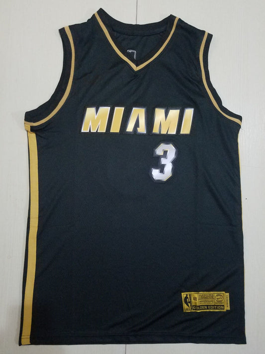 Men's Miami Heat Dwyane Wade #3 NBA Black Swingman Jersey