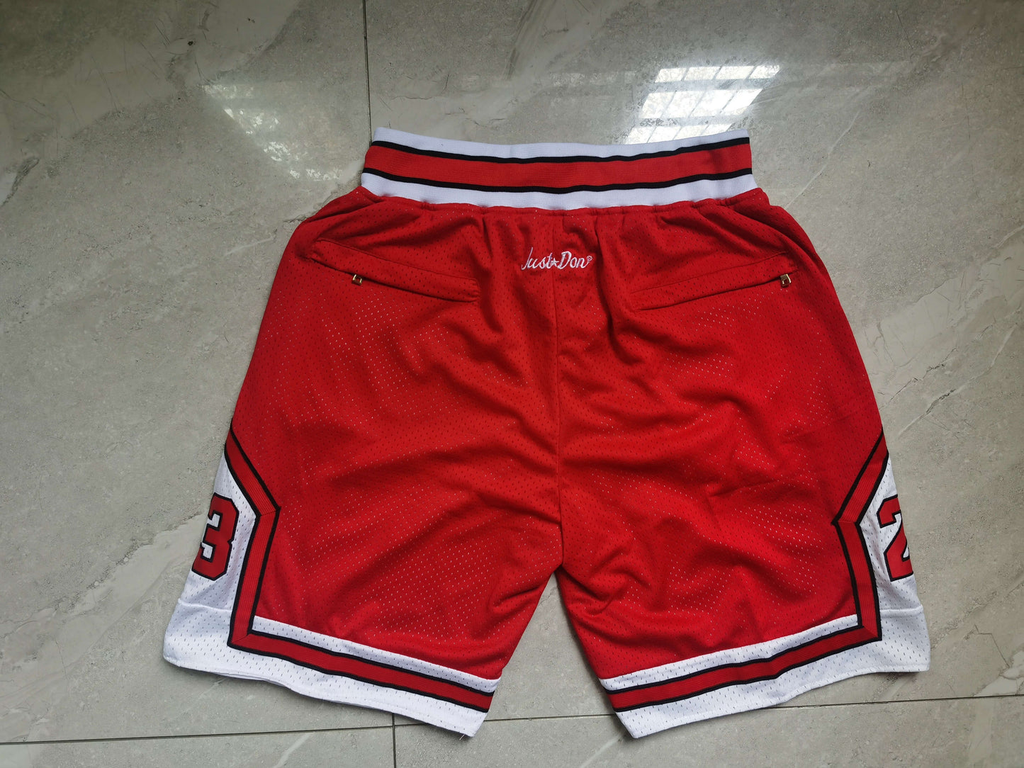 Men's Chicago Bulls No.23 Goat Stitched Red Basketball Shorts NEW