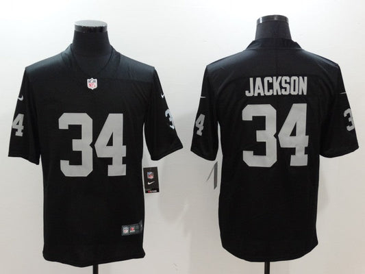 Men's Las Vegas Raiders Bo Jackson #34 Black Game Jersey