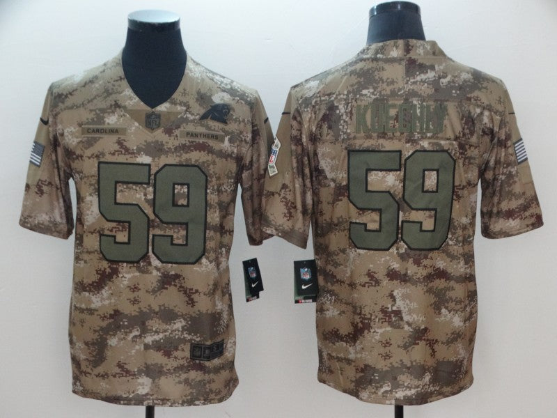 Men's Carolina Panthers Luke Kuechly #59 Camouflage Game Jersey