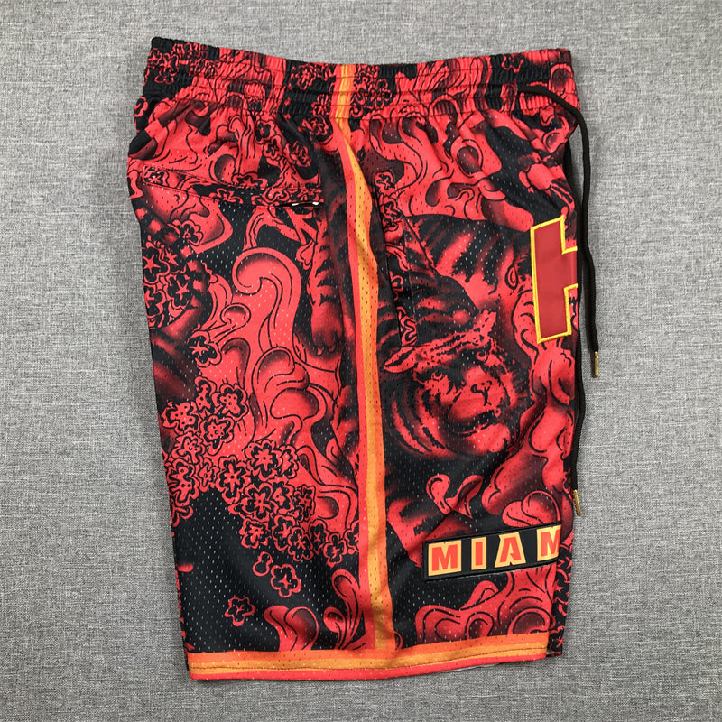 Men's Miami Heat Red Year of the Tiger Edition Pocket Shorts