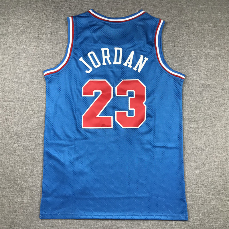 Men's 93 All Star Chicago Bulls Michael Jordan Blue Hardwood Classics Swingman Jersey