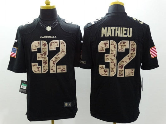 Men's Arizona Cardinals Tyrann Mathieu #32 Black Game Jersey