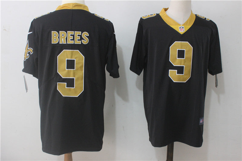 Men's New Orleans Saints #9 Drew Brees BlackGold Team Jersey