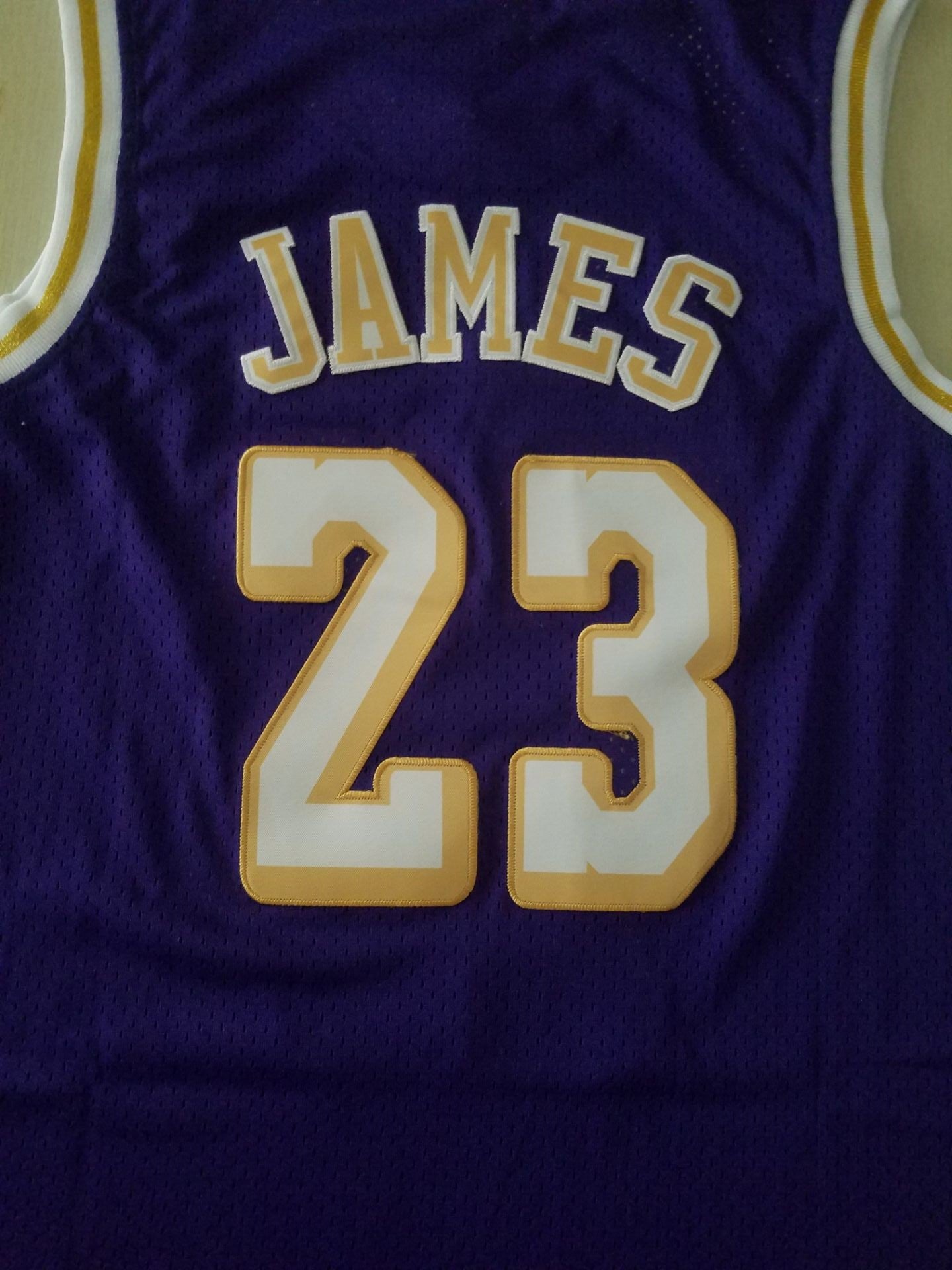 Men's Los Angeles Lakers LeBron James Purple Hardwood Classics Swingman Jersey