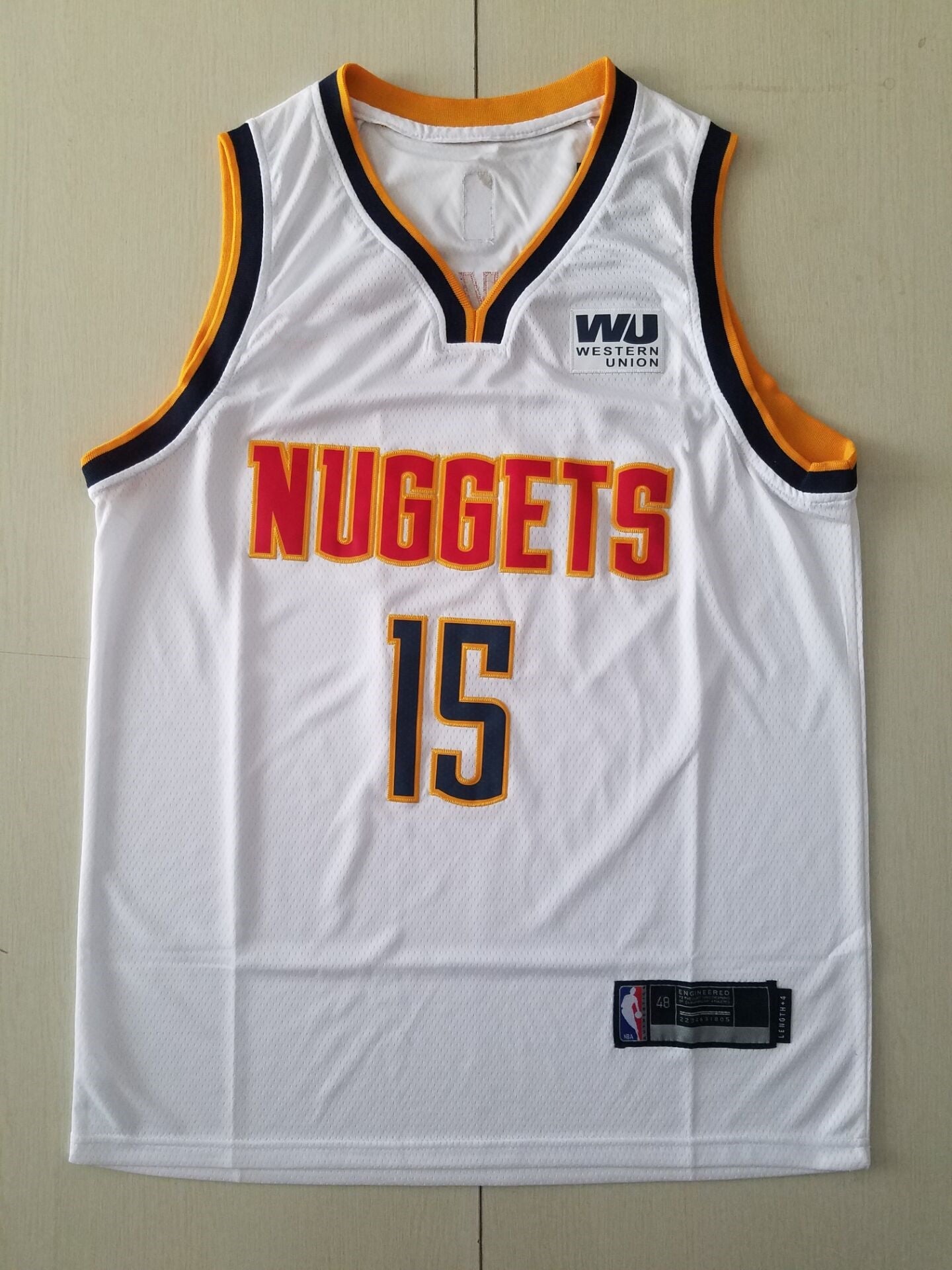 Men's Denver Nuggets Nikola Jokic #15 NBA White 2020/21 Swingman Jersey