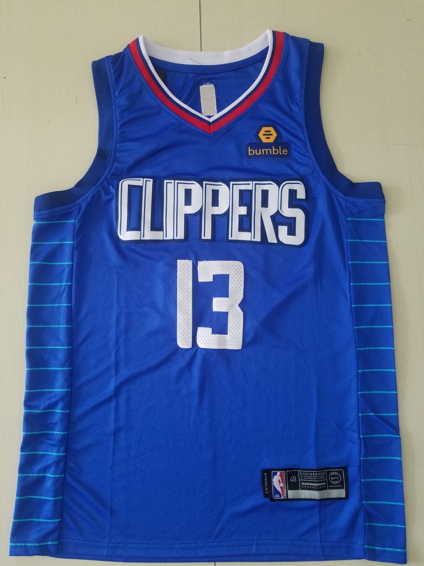 Men's LA Clippers #13 Paul George 19/20 Swingman Jersey Blue