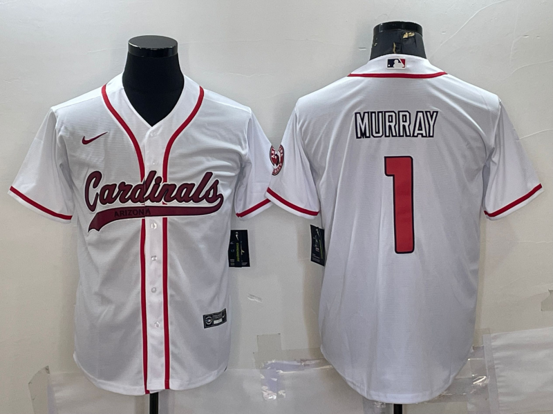 Men's Arizona Cardinals Kyler Murray #1 White Game Jersey Joint Edition