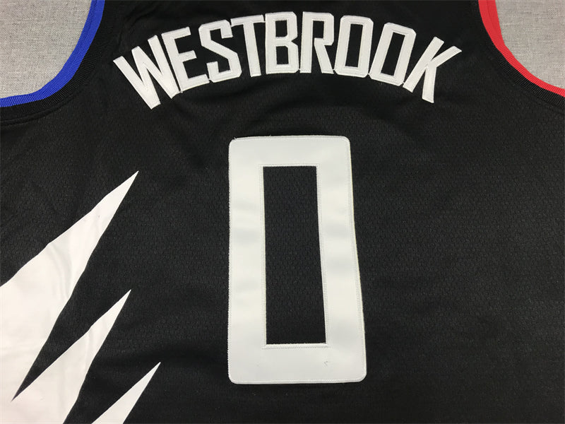 Men's LA Clippers Russell Westbrook Jordan Brand Black 2022/23 Statement Edition Swingman Jersey