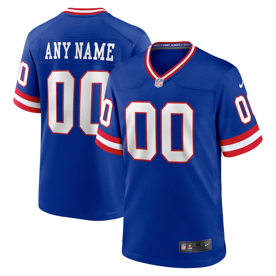 Custom New York Giants Royal Classic Game Jersey