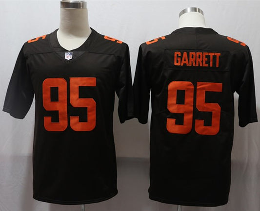 Men's Cleveland Browns Myles Garrett #95 Brown Alternate Legend Jersey