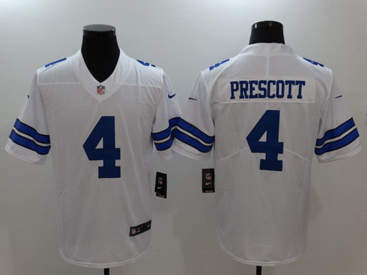 Men's Dallas Cowboys #4 Dak Prescott White Game Jersey