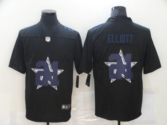 Men's Dallas Cowboys #21 Ezekiel Elliott Black Alternate Game Player Jersey